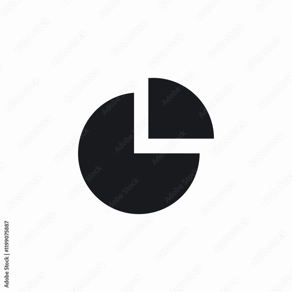 Pie chart statistics graph icon vector sign Pie chart statistics graph icon vector sign