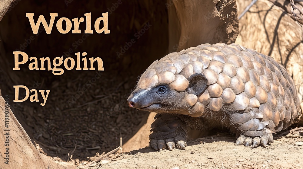 Obraz premium World Pangolin Day
