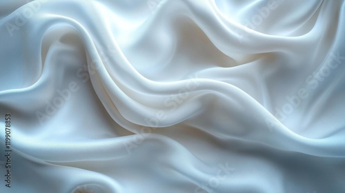 Smooth White Fabric with Elegant Texture. Generative AI photo