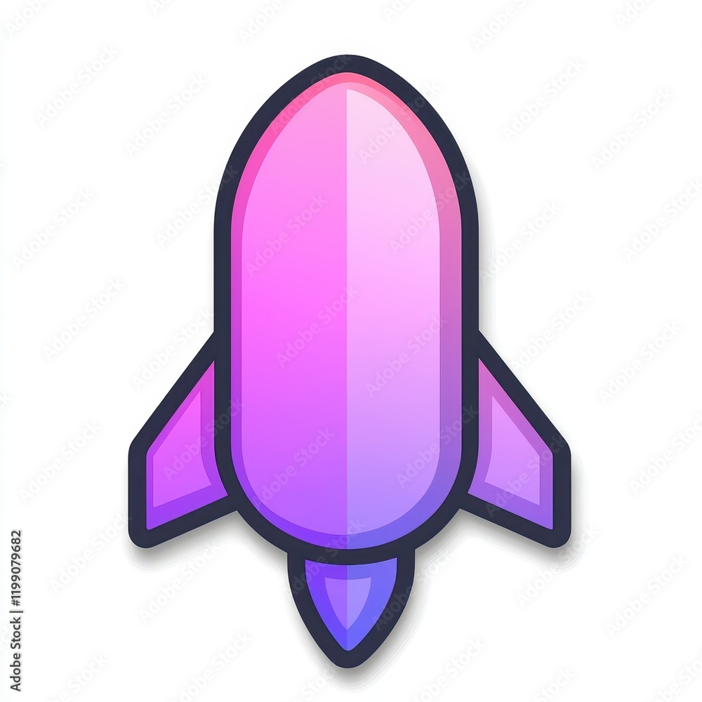 Colorful Gradient Rocket Ship Icon Startup Launch Innovation Technology Design Element Colorful Gradient Rocket Ship Icon Startup Launch Innovation Technology Design Element
