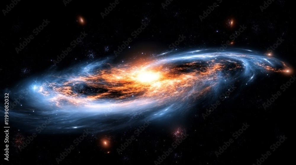 Unveiling Galactic Beauty: A Stunning View of a Spiraling Star System in the Expansive Universe Unveiling Galactic Beauty: A Stunning View of a Spiraling Star System in the Expansive Universe