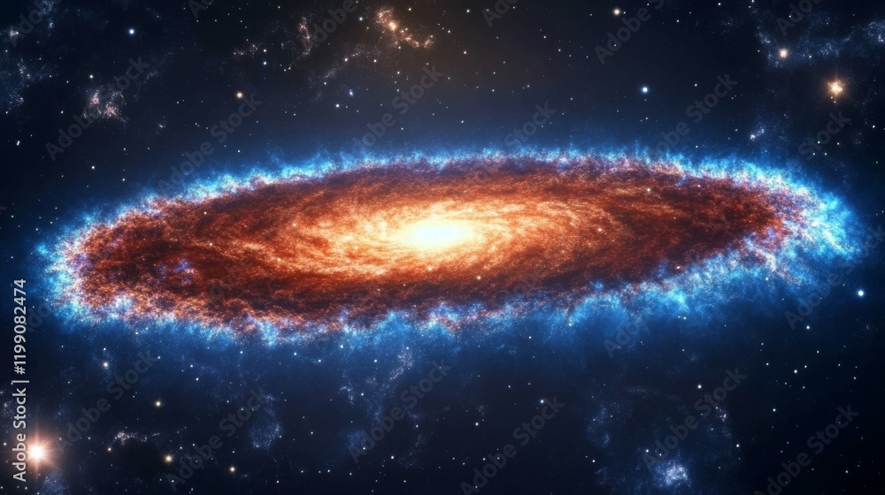 Obraz premium Breathtaking Cosmic Spiral in Vivid Colors Showcasing the Enigmatic Beauty of Our Expansive Galaxy and Stellar Phenomenon in the Distant Universe