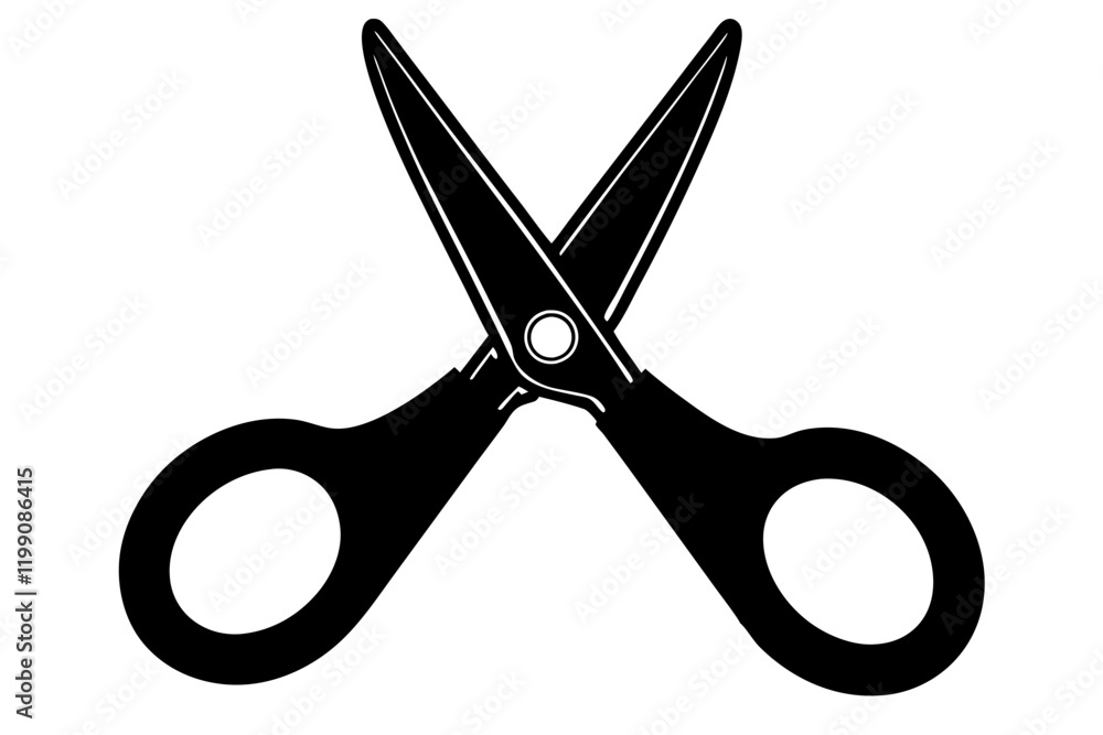 Pair of scissors isolated on white background vector art illustration Pair of scissors isolated on white background vector art illustration