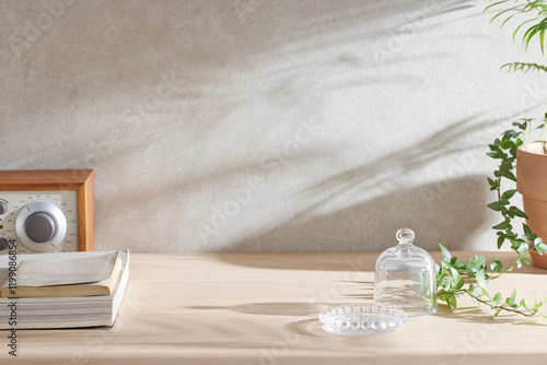 Natural beige background with a warm ambience.