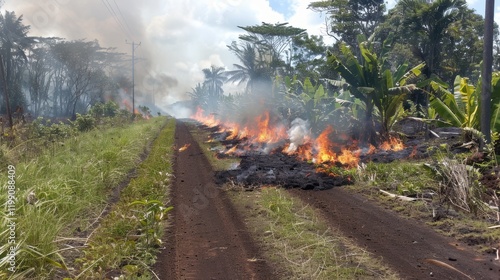 Controlled Burn: A managed fire set in forests to control vegetation, reduce fuel for wildfires, and promote ecosystem health while preventing larger fires.
 photo