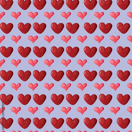 valentine cute heart pattern with blue background