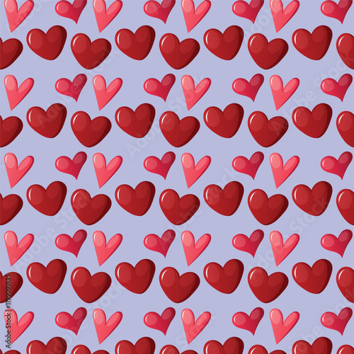 valentine red and pink heart pattern