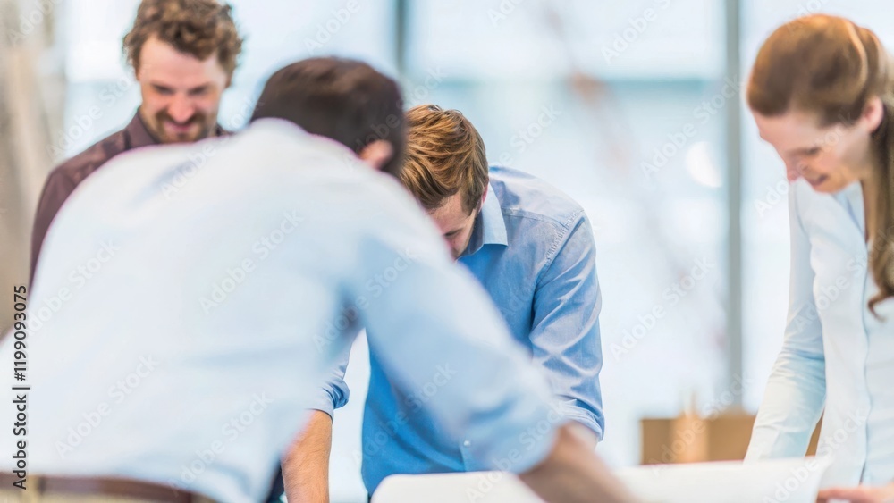 Teamwork in Action: Shows a group of professionals working together with a blurred background, emphasizing team effort.
Teamwork in Action: Shows a group of professionals working together with a blurred background, emphasizing team effort.