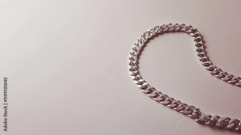 A diamond chain necklace with minimalist charm, styled on a light pastel grey background A diamond chain necklace with minimalist charm, styled on a light pastel grey background