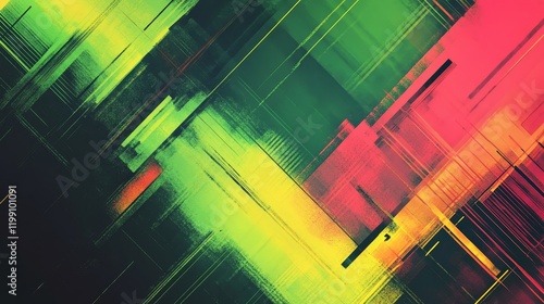 Abstract geometric art with vibrant colors.
