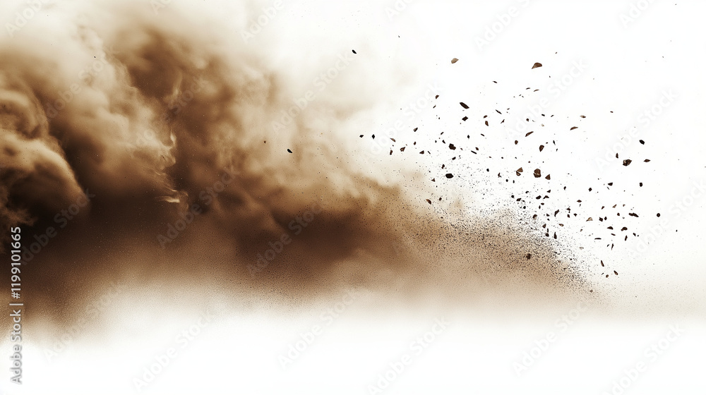 Swirling Grains of Sand Captured in a High-Impact Scene Swirling Grains of Sand Captured in a High-Impact Scene