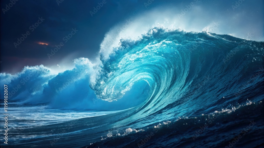 Fototapeta premium blue water and waves