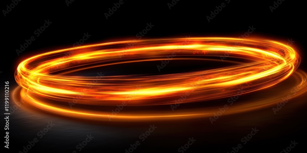 Fiery Ring of Light: Abstract Energy Orb Fiery Ring of Light: Abstract Energy Orb