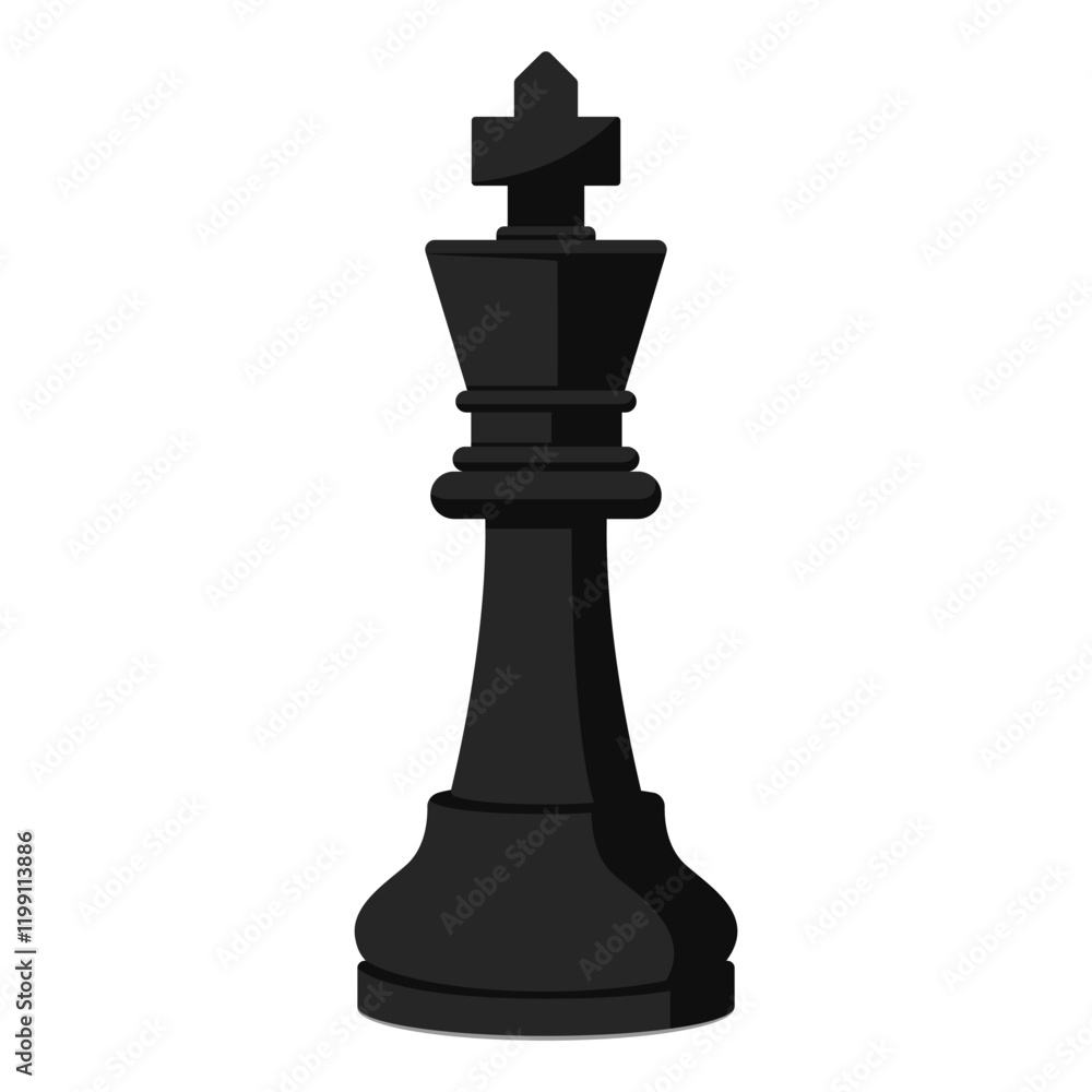 Chess piece isolated: black king Chess piece isolated: black king