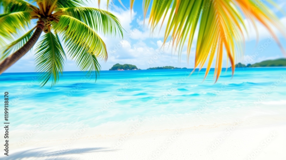 beach with coconut trees background watercolor beach with coconut trees background watercolor