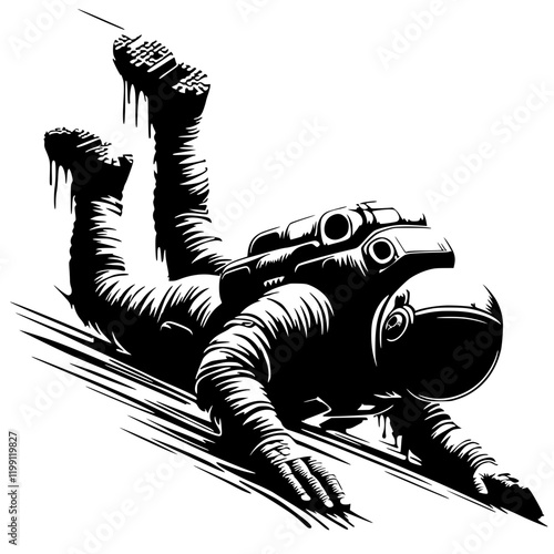 Astronaut silhouette vector design