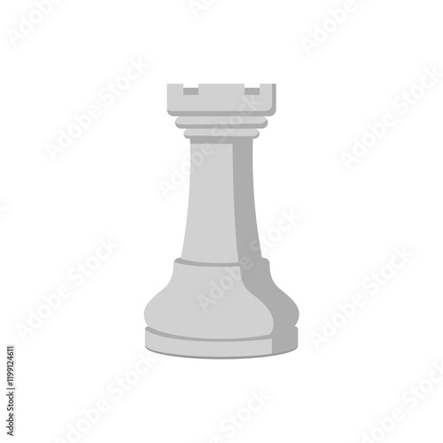 Chess piece isolated: white rook