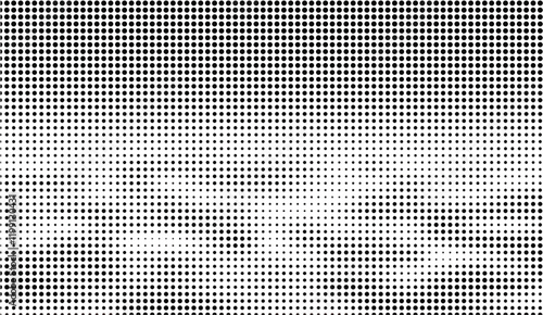 Halftone Gradient Pattern with Decreasing Dot Density Creating a Faded or Blurring Effect, Ideal for Backgrounds or Creative Textures