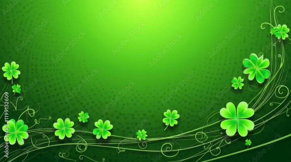 Lush Green Clover Swirls Lush Green Clover Swirls