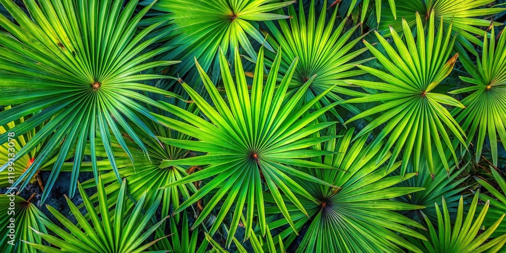 Aerial View of Saw Palmetto Leaves: Abstract Texture & Ecological Background Aerial View of Saw Palmetto Leaves: Abstract Texture & Ecological Background