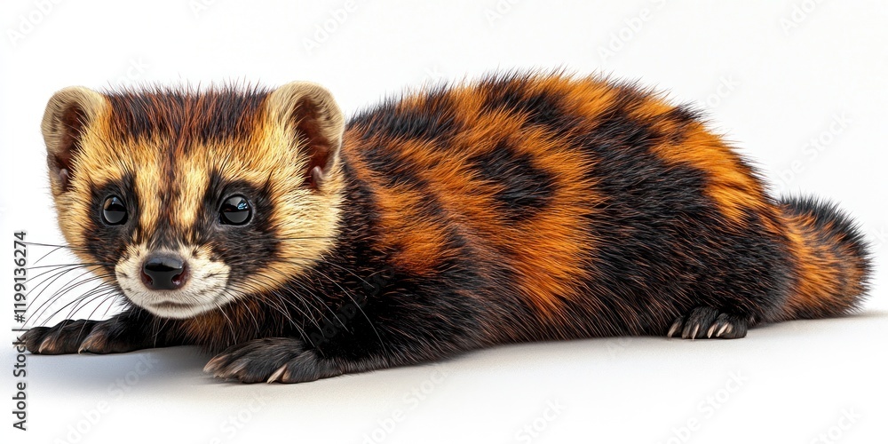 Obraz premium Adorable 3D Render of a Tayra, a Neotropical Mustelid
