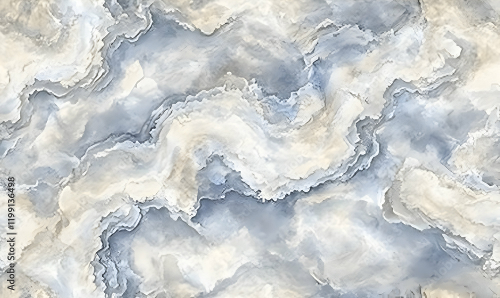 Obraz premium Elegant seamless marble texture in calming blue and beige tones, ideal for design projects.