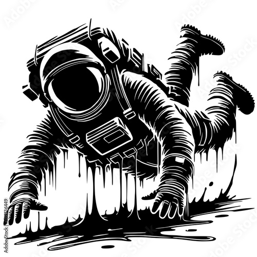 Astronaut silhouette vector design