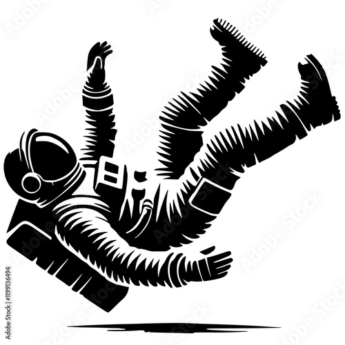 Astronaut silhouette vector design