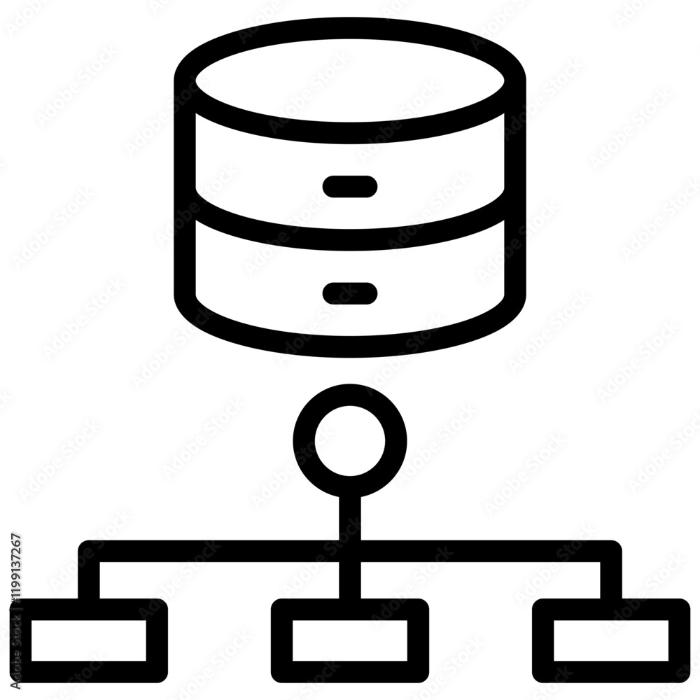 Database Outline Icon Database Outline Icon