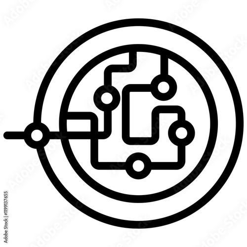 Biological Pathway Outline Icon