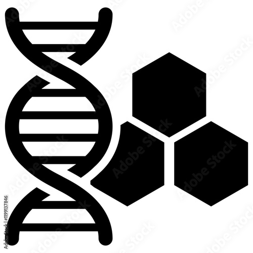Dna Glyph Icon