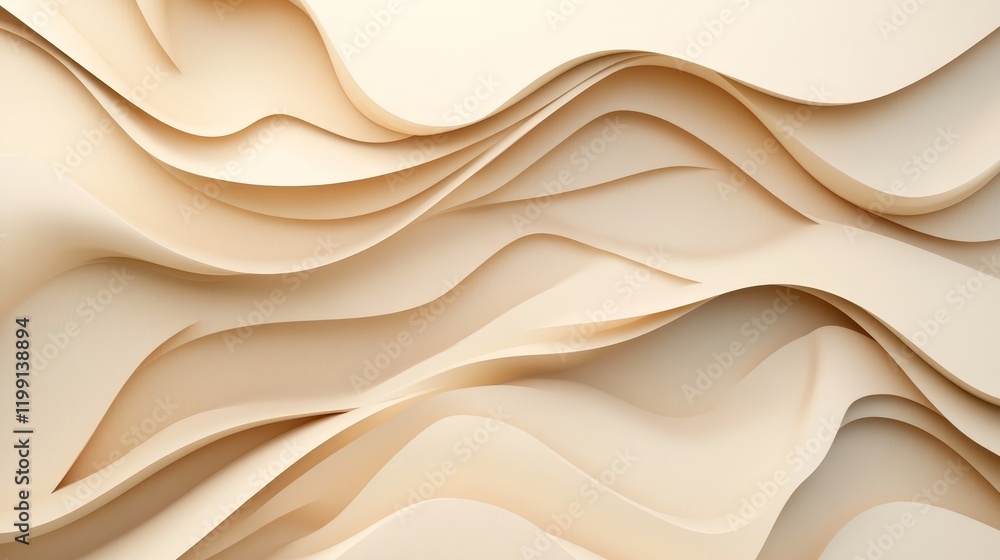Obraz premium Abstract beige wave pattern background