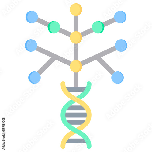 Phylogenetics Flat Icon