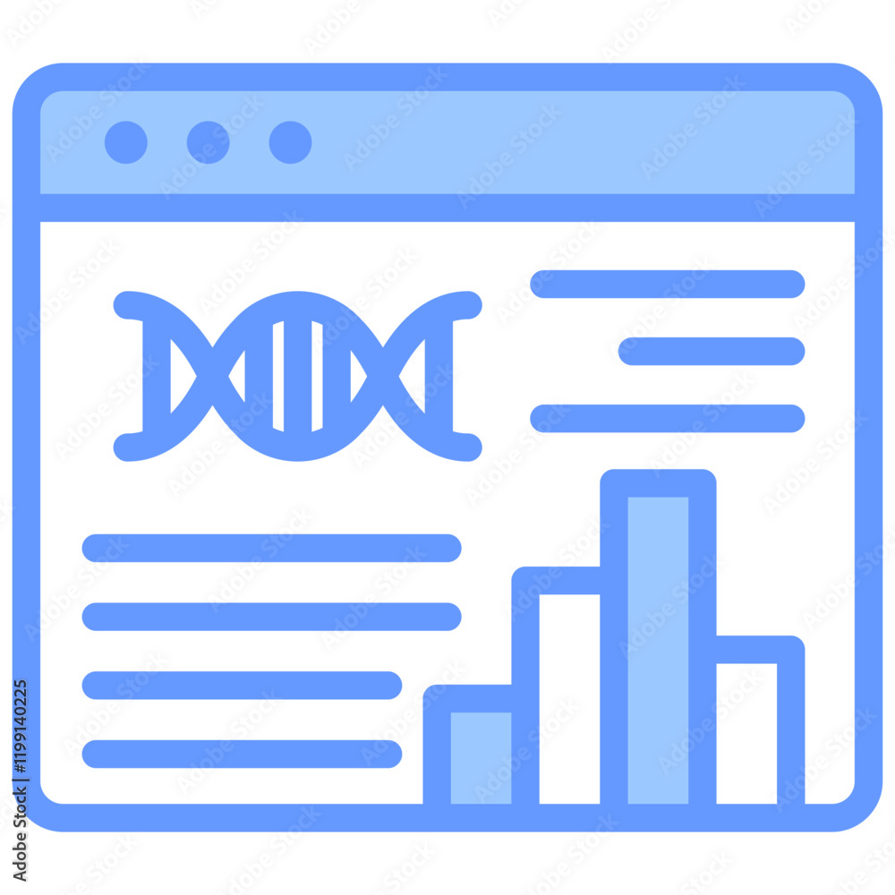 Bioinformatics Blue Icon