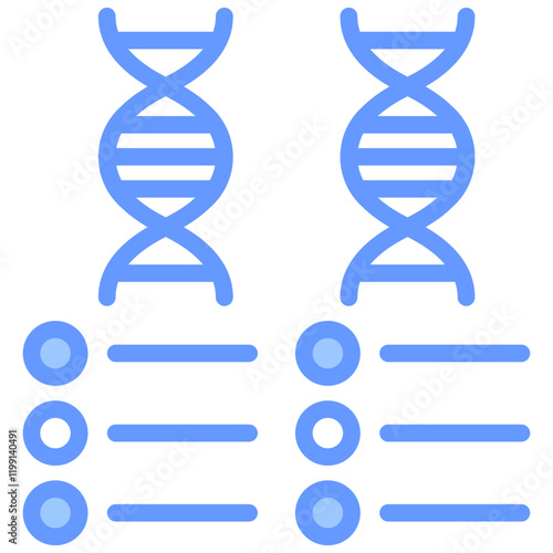 Comparative Genomics Blue Icon