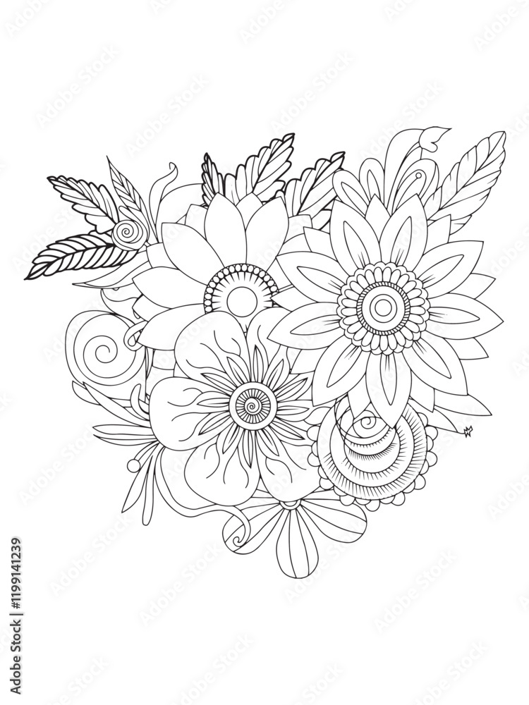 Fototapeta premium vector illustration of a floral background
