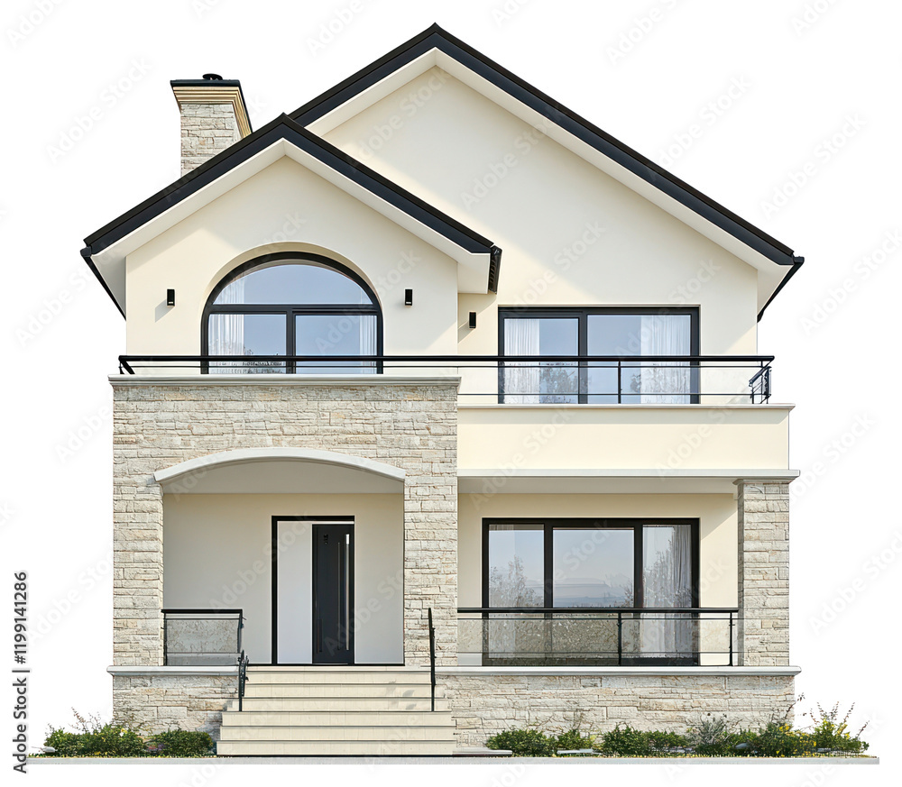 PNG Real contemporary suburb house architecture building balcony. PNG Real contemporary suburb house architecture building balcony.