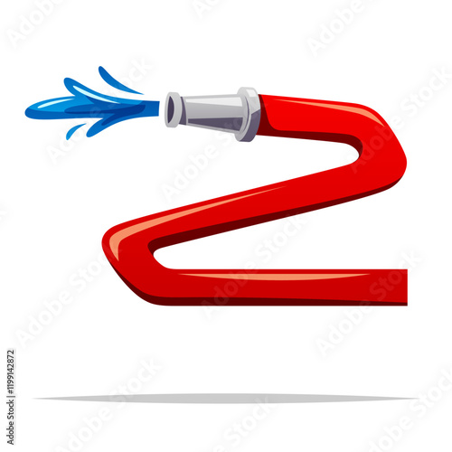 Fire hose vector isolated illustration