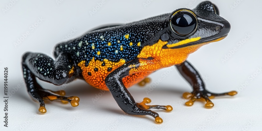 Obraz premium Vibrant Rainforest Frog: A Close-Up Portrait