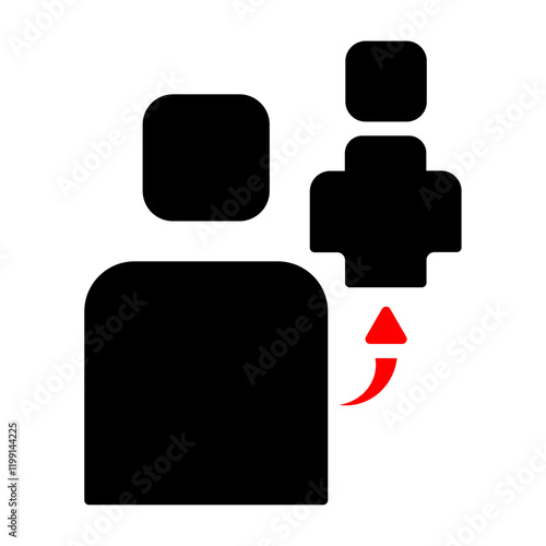 Add User' icon, perfect for apps, websites, or any interface needing a professional touch for profile creation or team building.