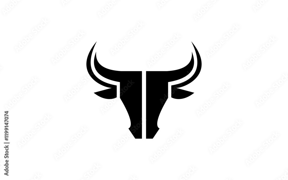 bull logo vector illustration, minimalist bull head logo template bull logo vector illustration, minimalist bull head logo template