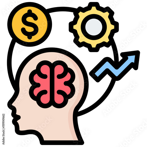 Founder Mindset Outline Color Icon