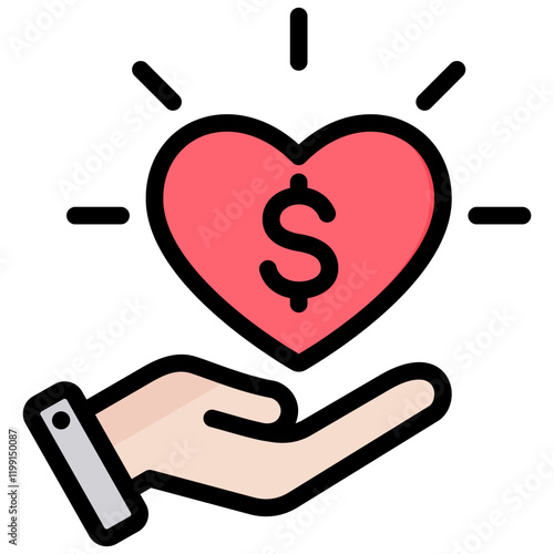 Philanthropy Outline Color Icon