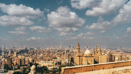 view over the city from muhammad-ali mosque in the egyptian capital cairo