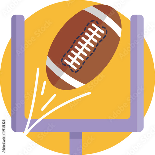 Goal Post: A vertical structure with two upright posts and a horizontal crossbar, marking the area for scoring in American football.