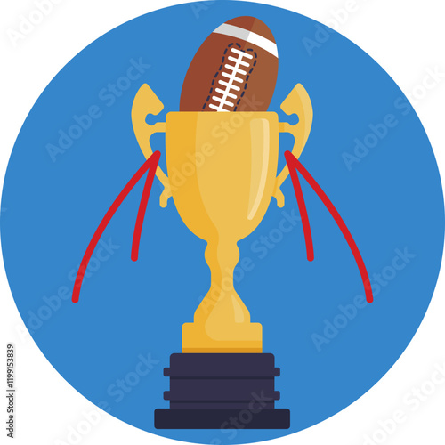 Champion's Trophy: A symbol of victory, representing the highest achievement in American football.