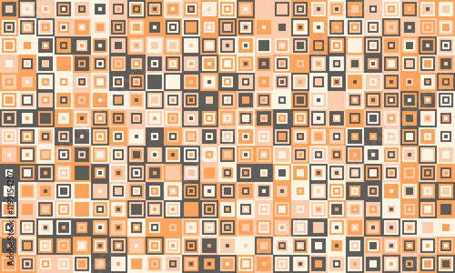 Trendy mosaic-style pattern with structured geometry. A vibrant, colourful grid design ideal for cover art, fabric, or creative posters.