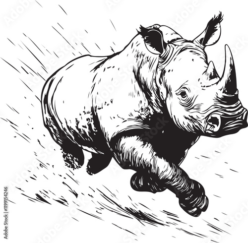 illustration of a rhinoceros