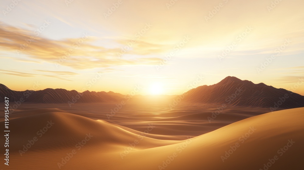 Obraz premium Desert Sunset Landscape