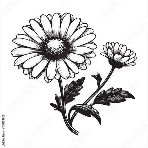 Beautiful Daisy Flower Clipart for Graphic Projects
